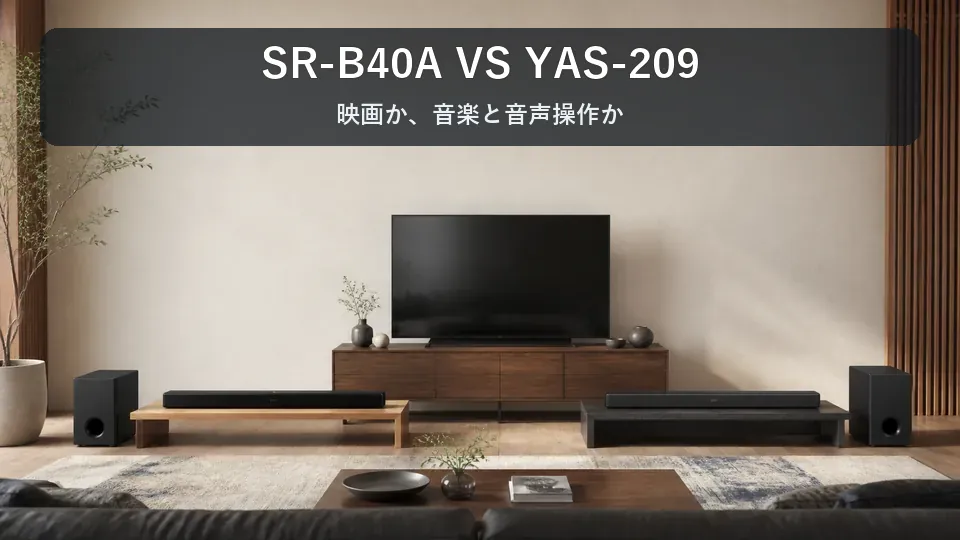 Yamaha SR-B40AとYAS-209の違いを比較｜立体音響・音楽・接続で選ぶ