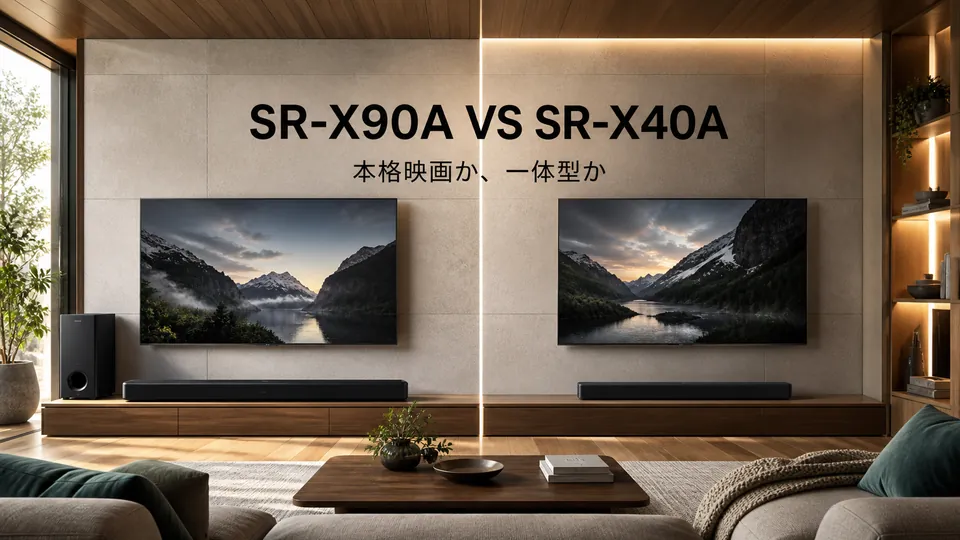 Yamaha SR-X90AとSR-X40Aの違いを比較｜本格映画か、一体型か