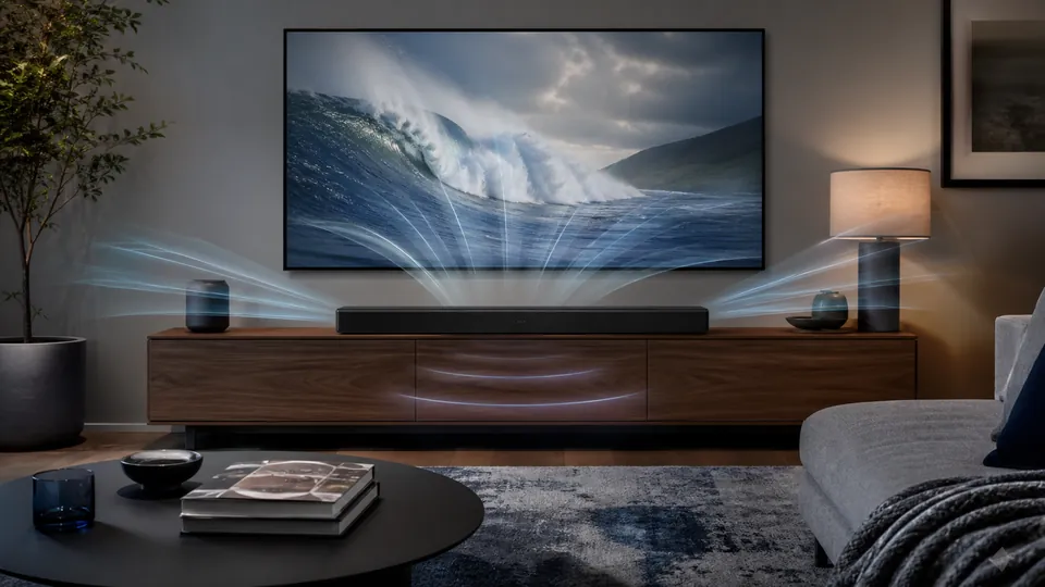 HT-A7000とHT-A9000の映画視聴時の音の広がりを比較したイメージ画像